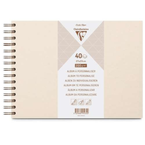 Clairefontaine,  Album To Personalise, 27x20cm, hvid