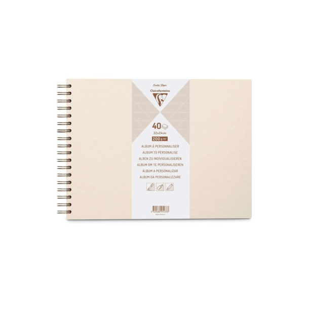 Clairefontaine,  Album To Personalise, 32x24cm, hvid
