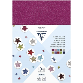 Clairefontaine, glitter karton, 10 ark