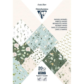 Clairefontaine karton med print, 160 g, Dried Flowers