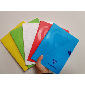 Clairefontaine kladdehfte med plastomslag, linieret, A5