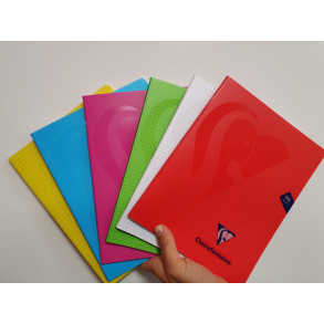 Clairefontaine kladdehfte med plastomslag, ternet, A5