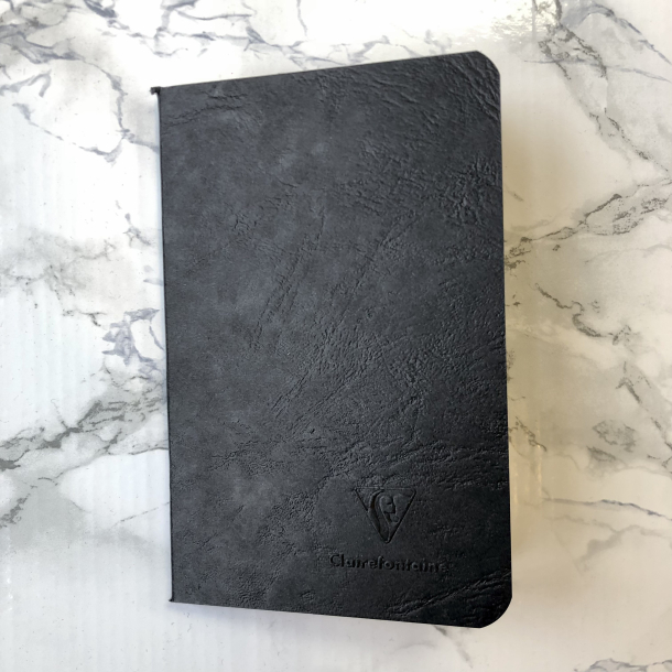 Clairefontaine Life Unplugged notesbog, 9x14 cm, linieret, 1 stk., sort