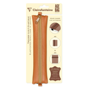 Clairefontaine Penalhus med elastikstrop, brun