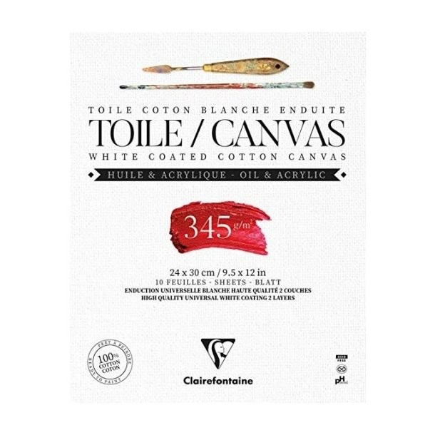 Clairefontaine Toile / Canvas, A4, 345g, 10 ark