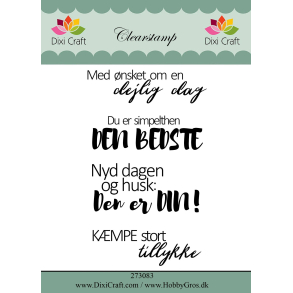 Clearstamps, 4 stk., fdselsdag