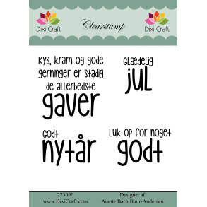 Clearstamps, 4 stk., jul og nytr