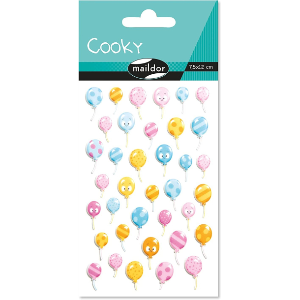 Cooky stickers, balloner