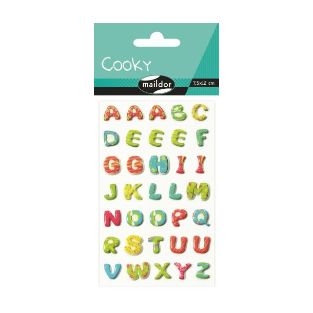 Cooky stickers, bogstaver