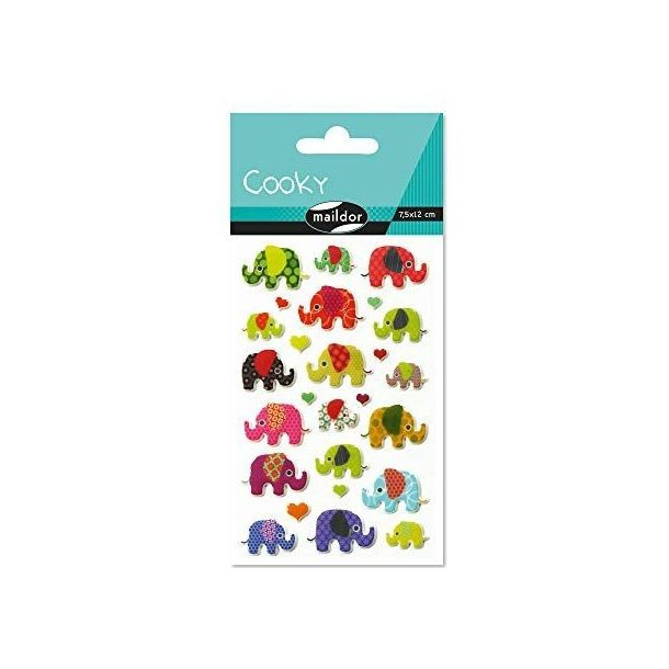 Cooky stickers, elefanter