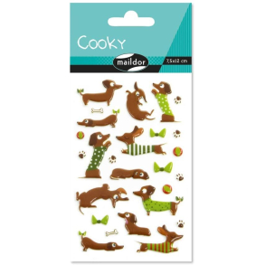 Cooky stickers, gravhund