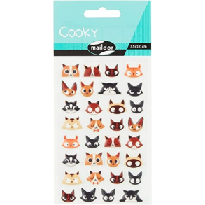 Cooky stickers, kattehoveder