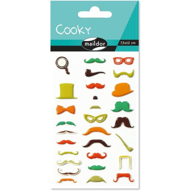 Cooky stickers, moustache