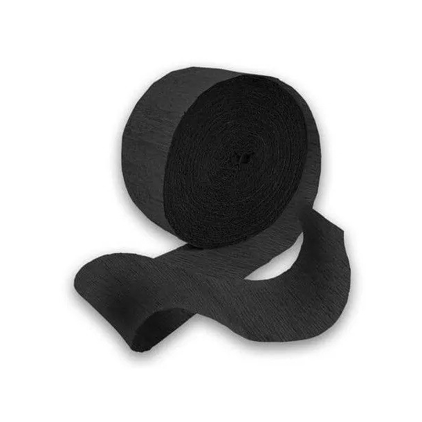 Crepepapir, sort, 1 rulle