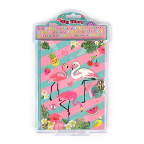 Dagbog, Flamingo, 18x14cm 