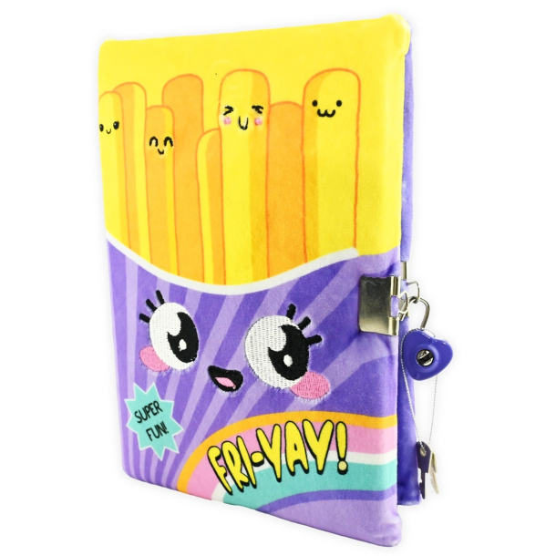 Dagbog med ls, fluffy og bld, pommes