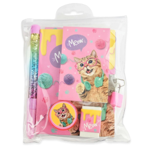 Dagbog med ls, Meow inkl. tilbehr