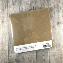 Danmore kuvert, kvist, 15,5 x 15,5 cm, 20 stk.
