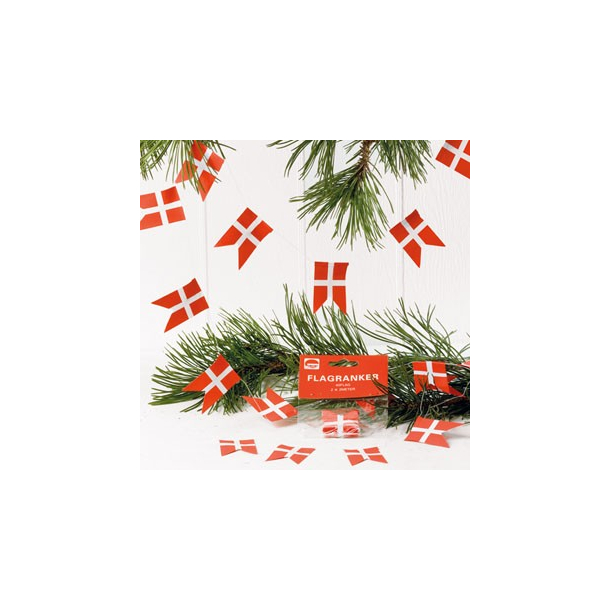 Danske flagranker, med 20 flag, 2m