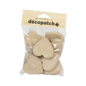 Decopatch, hjerter med magnet, 12 stk.