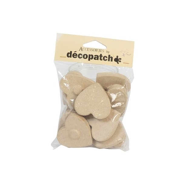 Decopatch, hjerter med magnet, 12 stk.