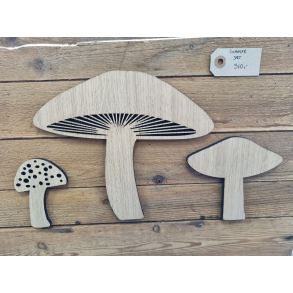 Dekorations svampe, 3 stk. 