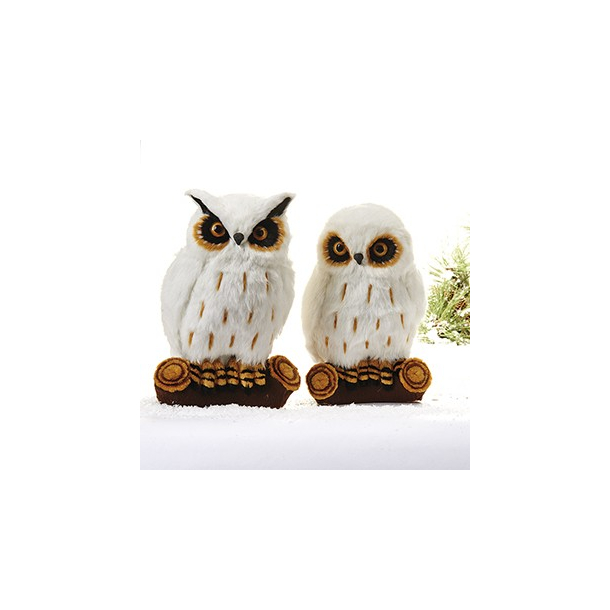 Dekorationsugle med pels, 27cm