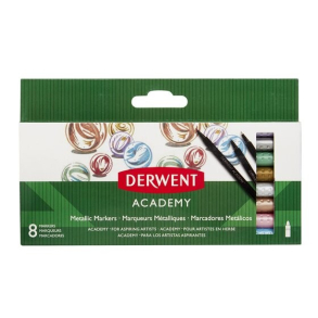 Derwent Academy Metallic Markers, 8 stk.