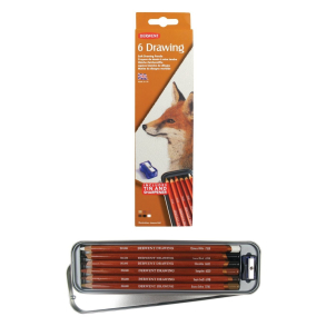 Derwent Drawing pencil 6 stk. i metalske 