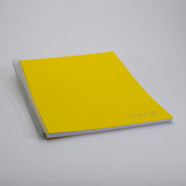 UDKLIP FOLIO-30 HVIDE SIDER, Gult omslag