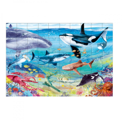 Dino World UNDERWATER Puslespil, 50 brikker