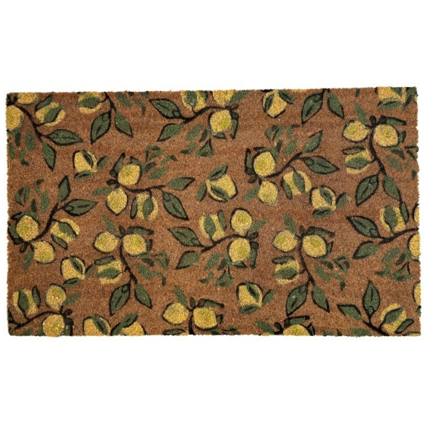 Drmtte, Citroner, gul/grn, 45x75 cm