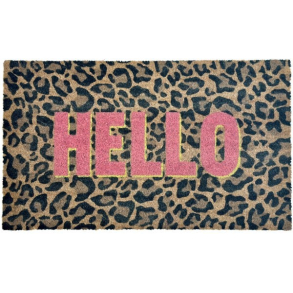 Drmtte, Hello leopard, pink/gul, 45x75 cm