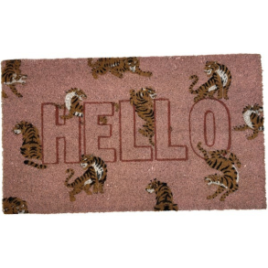 Drmtte, Hello Tigers, pink/gul, 45x75 cm