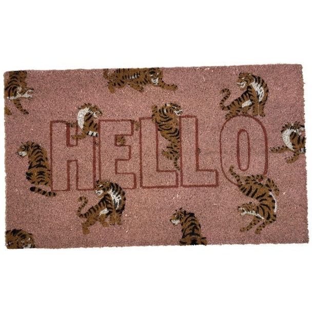 Drmtte, Hello Tigers, pink/gul, 45x75 cm