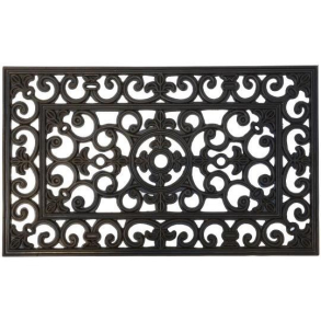 Drmtte, sort gummi, filigran