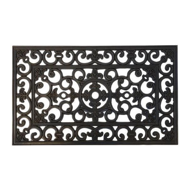 Drmtte, sort gummi, filigran