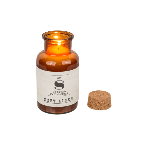 Duftlys i Apotekerglas, Soft Linen