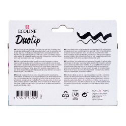 Duotip Ecoline watercolor brush pen st med 6 stk., Basic
