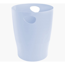 EcoBin Papirkurv rund plast, pastel bl