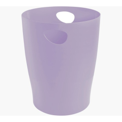 EcoBin Papirkurv rund plast, pastel lilla
