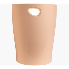 EcoBin Papirkurv rund plast, pastel peach