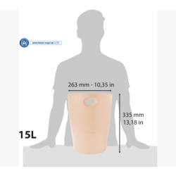 EcoBin Papirkurv rund plast, pastel peach