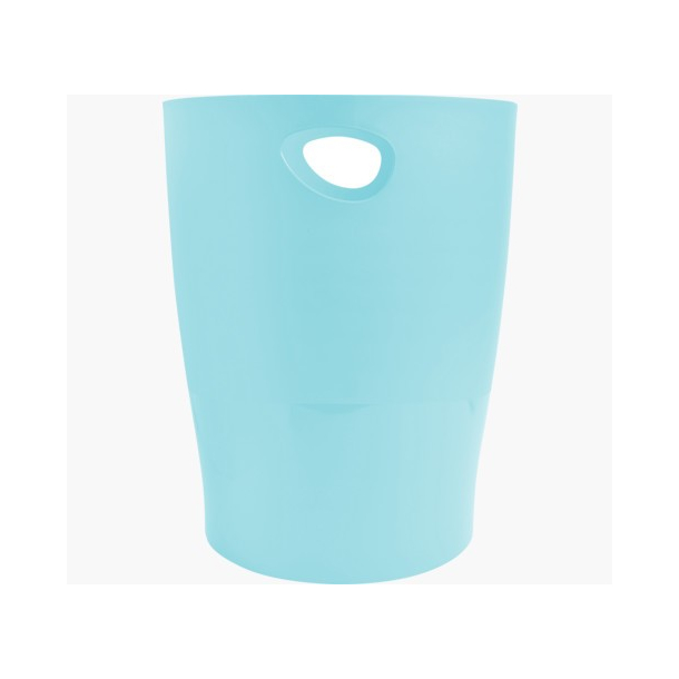 EcoBin Papirkurv rund plast, pastelgrn