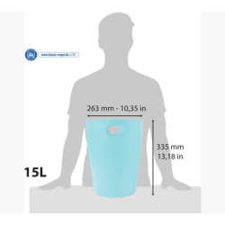 EcoBin Papirkurv rund plast, pastelgrn