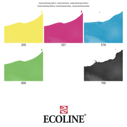 Ecoline Flydende akvarel, primr 5 x 30 ml
