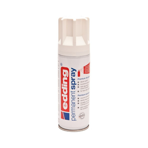 Edding permanent spray hvid mat, 200ml