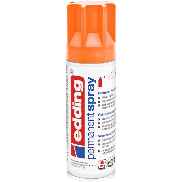 Edding permanent spray neon orange, 200ml
