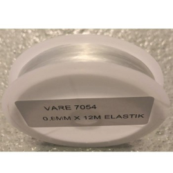 Elastiksnor, tykkelse 0,8 mm, flad, 12m