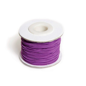Elastiksnor, tykkelse 1,2 mm, rund, 25m, mrke lilla